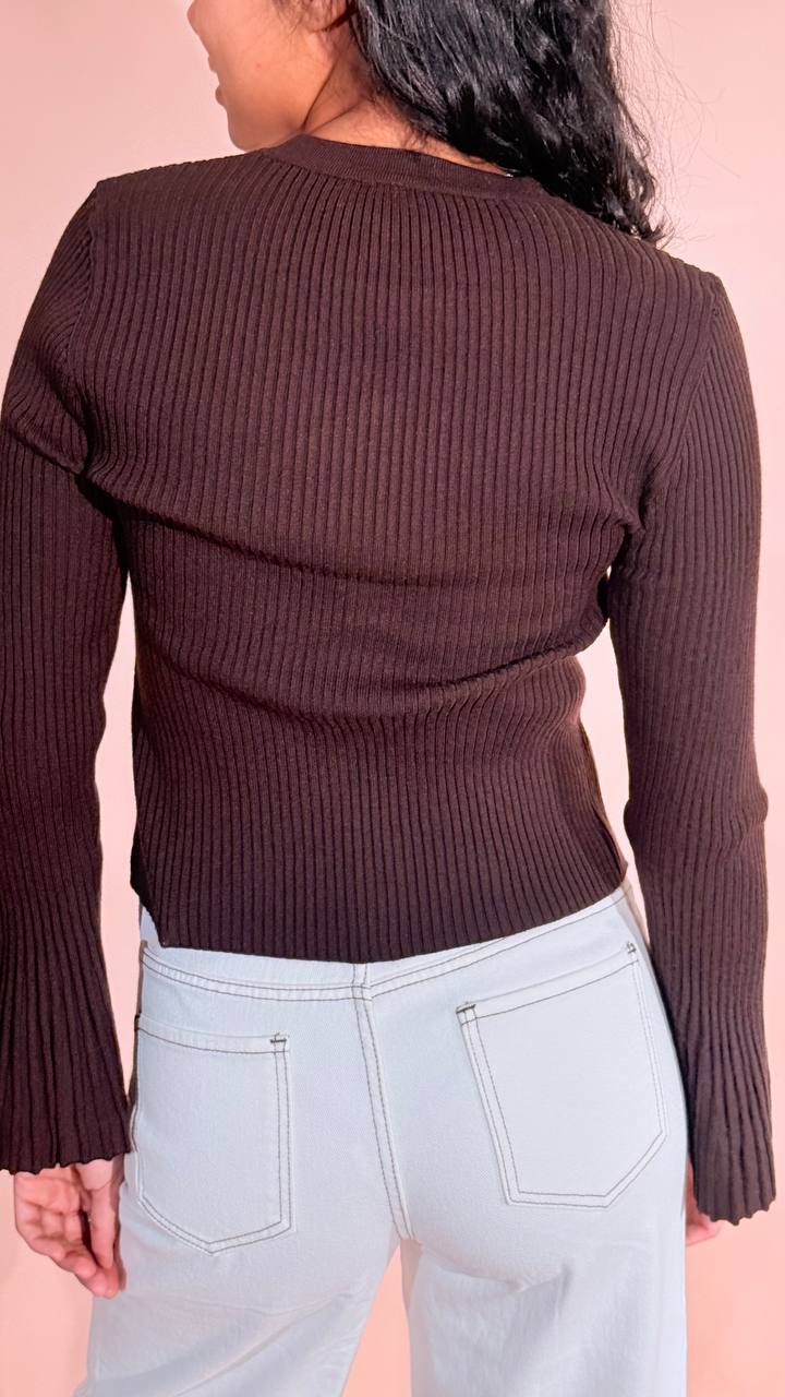 LEVA Grace maglia girocollo MS2033 MORO 