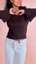 LEVA Grace maglia girocollo MS2033 MORO 