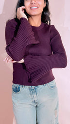 LEVA Grace maglia girocollo MS2033 VINO 