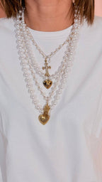 LEVA Collana perla con ciondoli PERLACHARMS BIANCO 