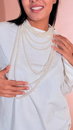 LEVA Collana perla girocollo PERLACORTA01 BIANCO 