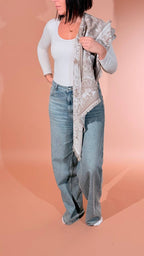 LEVA Sciarpa in fantasia SCIARPA01 TAUPE 