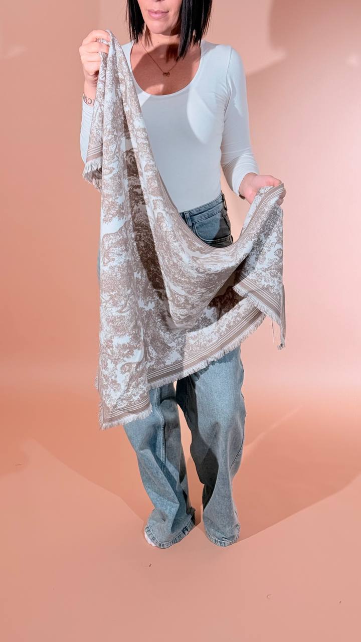 LEVA Sciarpa in fantasia SCIARPA01 TAUPE 