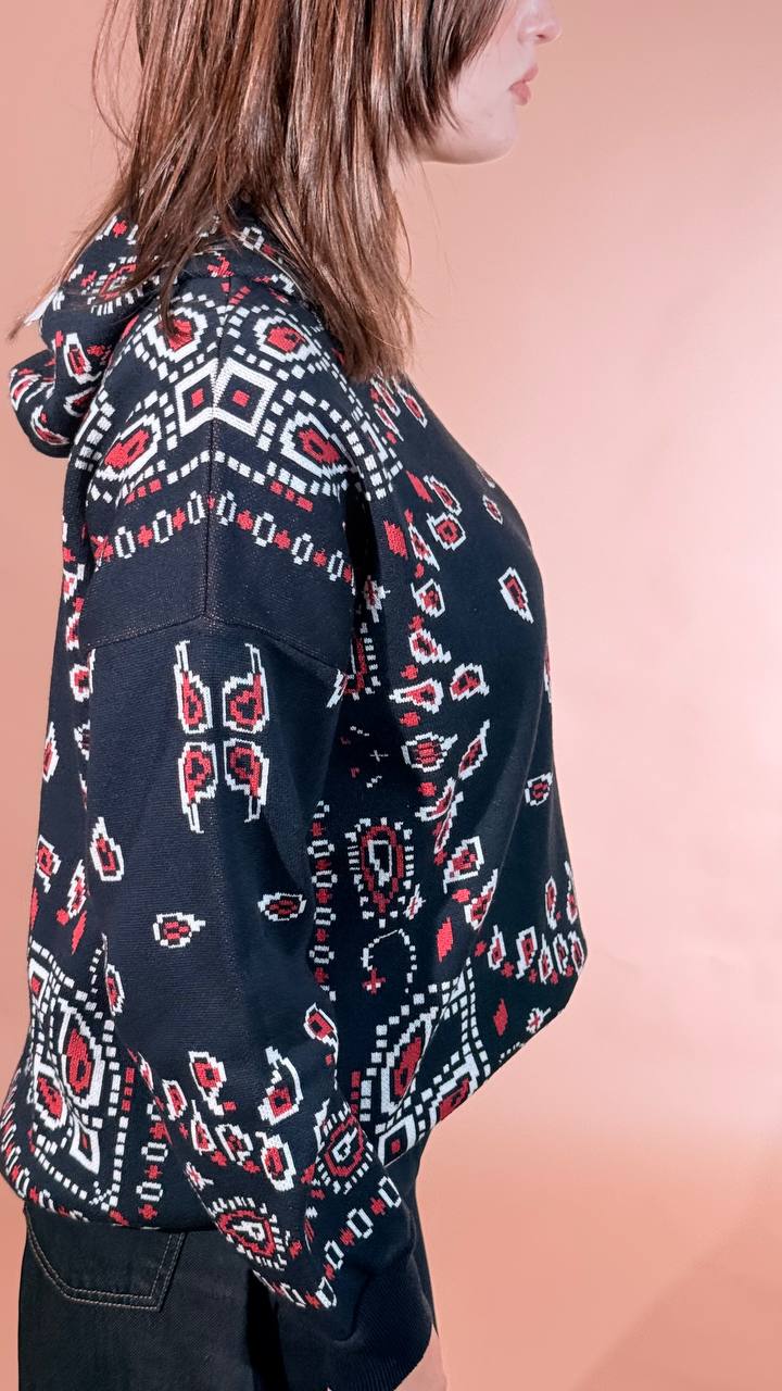MOTEL Bandana pull con cappuccio 26P259 BLU 