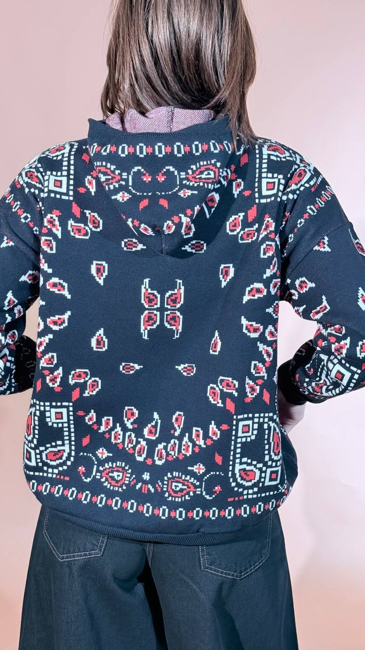 MOTEL Bandana pull con cappuccio 26P259 BLU 