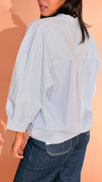 MOTEL Giorgia camicia riga taschino 39804G AZZURRO 