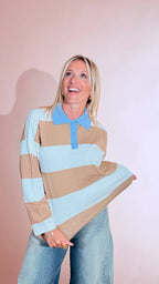 MOTEL Polo rigata P6HMJ17A41484 BEIGE 