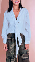 MOTEL Diana camicia fiocco W26C154 BIANCO 
