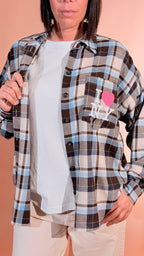 MOTEL New york camicia check W26C373 PANNA 