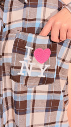 MOTEL New york camicia check W26C373 PANNA 