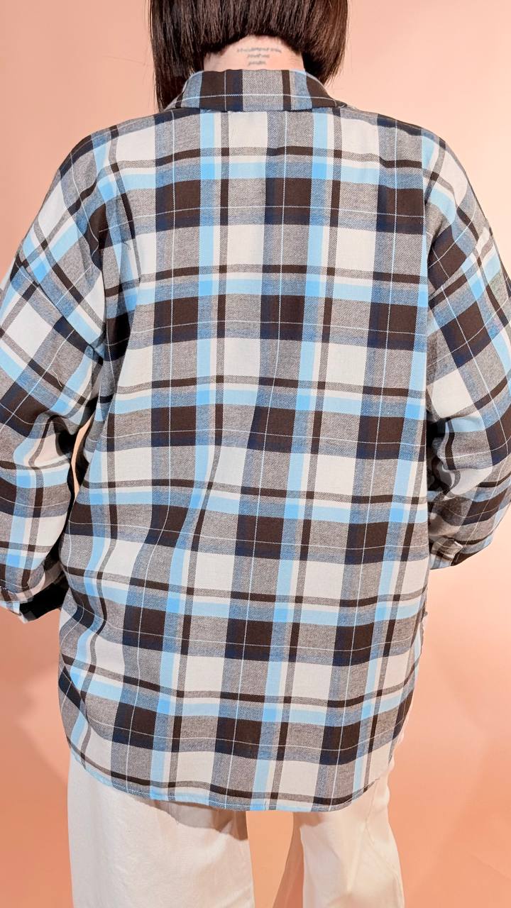 MOTEL New york camicia check W26C373 PANNA 