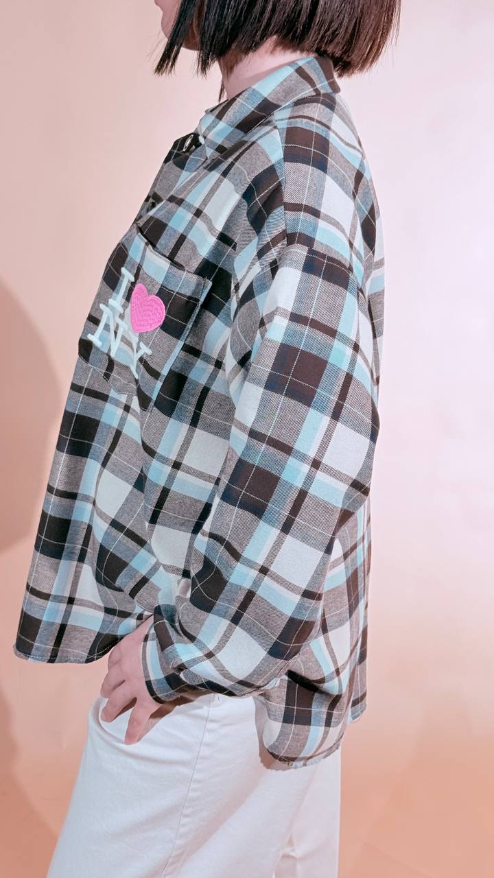 MOTEL New york camicia check W26C373 PANNA 