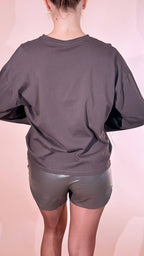 MOTEL T-shirt piuma W26M855 MORO 
