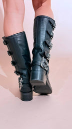 OVYE jagger biker con fibbie AT4200MON NERO 