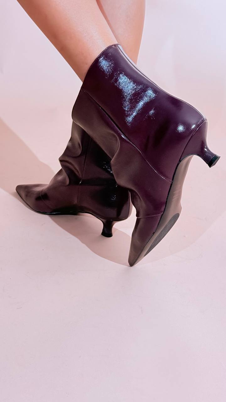 OVYE "Cayenne" stivaletto in vernice LF894M139CIA BORDEAUX 
