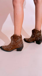 OVYE "rebel" texano con borchie LXTX05VEL BRANDY 