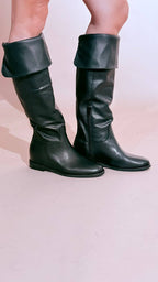 OVYE ryder stivale con risvolto PSD01VIT NERO 