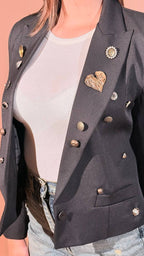 PHILIA LOFT blazer cropped jazz M03N0059 NERO 