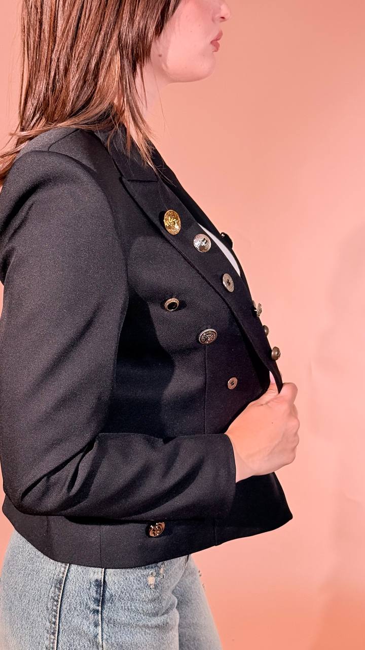 PHILIA LOFT blazer cropped jazz M03N0059 NERO 
