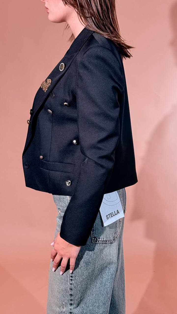 PHILIA LOFT blazer cropped jazz M03N0059 NERO 
