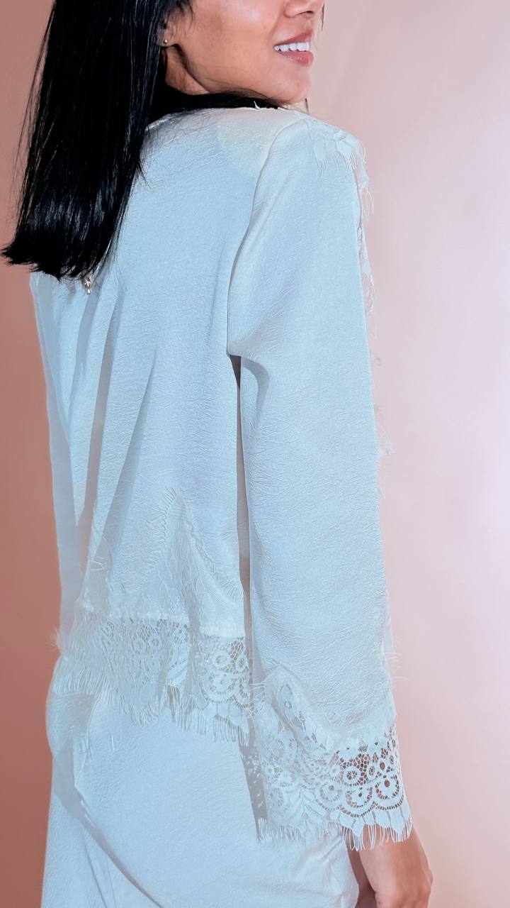 PHILIA LOFT Casacca pizzo V01A1092 BIANCO 