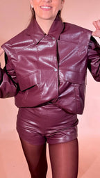 SILENCE kaiman bomber stampa cocco GB5386 BORDEAUX 