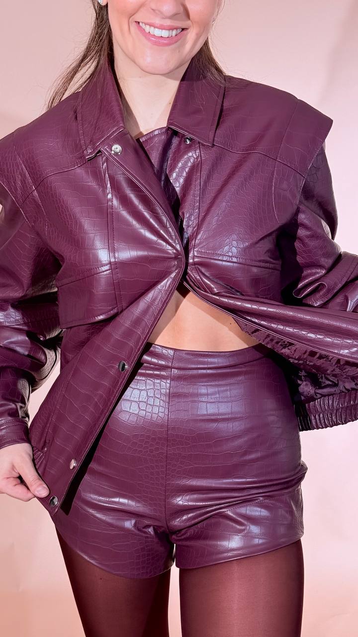 SILENCE kaiman bomber stampa cocco GB5386 BORDEAUX 