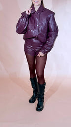 SILENCE kaiman bomber stampa cocco GB5386 BORDEAUX 
