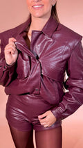 SILENCE kaiman bomber stampa cocco GB5386 BORDEAUX 