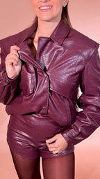 SILENCE kaiman bomber stampa cocco GB5386 BORDEAUX 