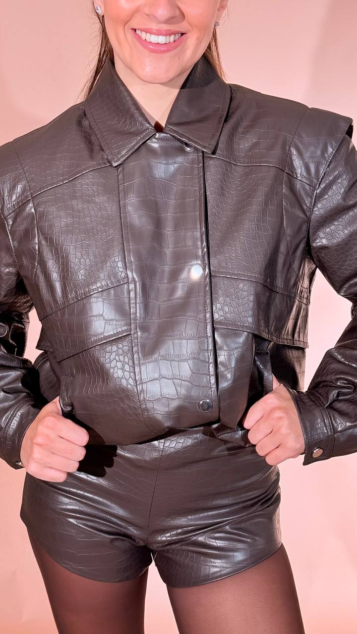 SILENCE Kaiman bomber stampa cocco GB5386 MORO 