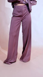 SILENCE "Estelle" blazer con fusciacca + pantalone inserto raso PAF4SEN VINO 