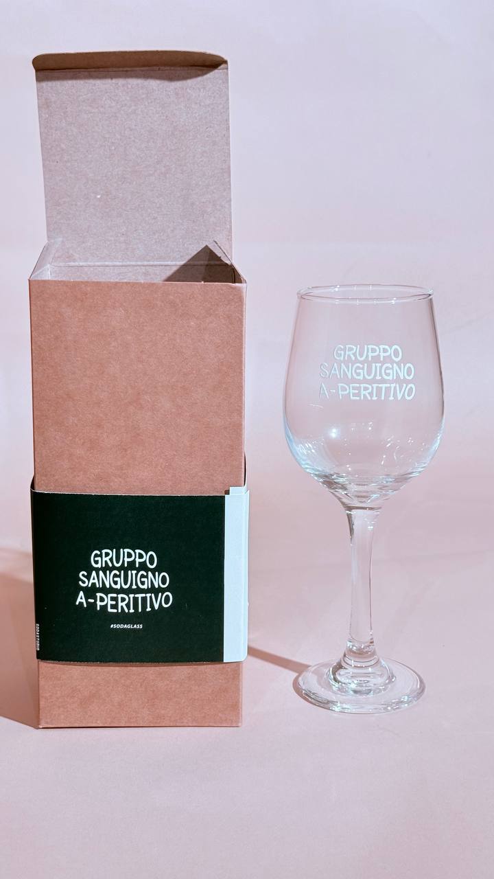 SODA Gruppo sanguigno bicchiere GRUPPOSANGUINIO BIANCO 