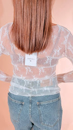 Susy mix Romantic maglia in pizzo 10997 CREMA 