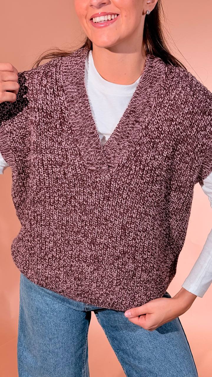 Susy mix gilet "v" punto pannocchia AI51219 BORDEUAX 