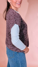 Susy mix gilet "v" punto pannocchia AI51219 BORDEUAX 