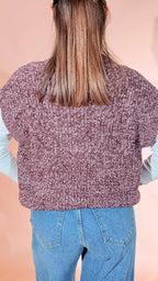 Susy mix gilet "v" punto pannocchia AI51219 BORDEUAX 