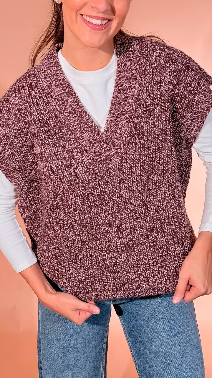 Susy mix gilet "v" punto pannocchia AI51219 BORDEUAX 