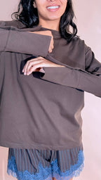 TENSIONE IN Leggendaria tshirt polsini FW260049 MORO 