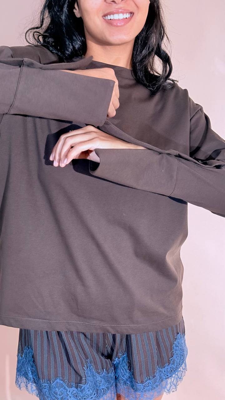 TENSIONE IN Leggendaria tshirt polsini FW260049 MORO 