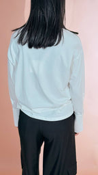 TENSIONE IN Leggendaria t-shirt polsini FW260049 PANNA 
