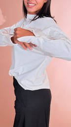 TENSIONE IN Leggendaria t-shirt polsini FW260049 PANNA 