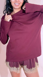 TENSIONE IN leggendaria tshirt polsini FW260049 VINO 