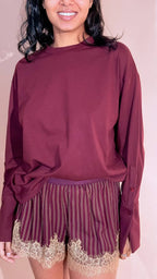 TENSIONE IN leggendaria tshirt polsini FW260049 VINO 