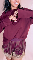 TENSIONE IN leggendaria tshirt polsini FW260049 VINO 