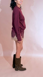 TENSIONE IN leggendaria tshirt polsini FW260049 VINO 