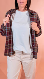 TENSIONE IN Virginia camicia check W26C484 VINO 