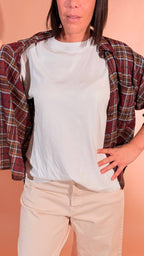 TENSIONE IN Virginia camicia check W26C484 VINO 