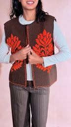 TENSIONE IN Arabesque gilet W6HMG35A400 ARANCIO 