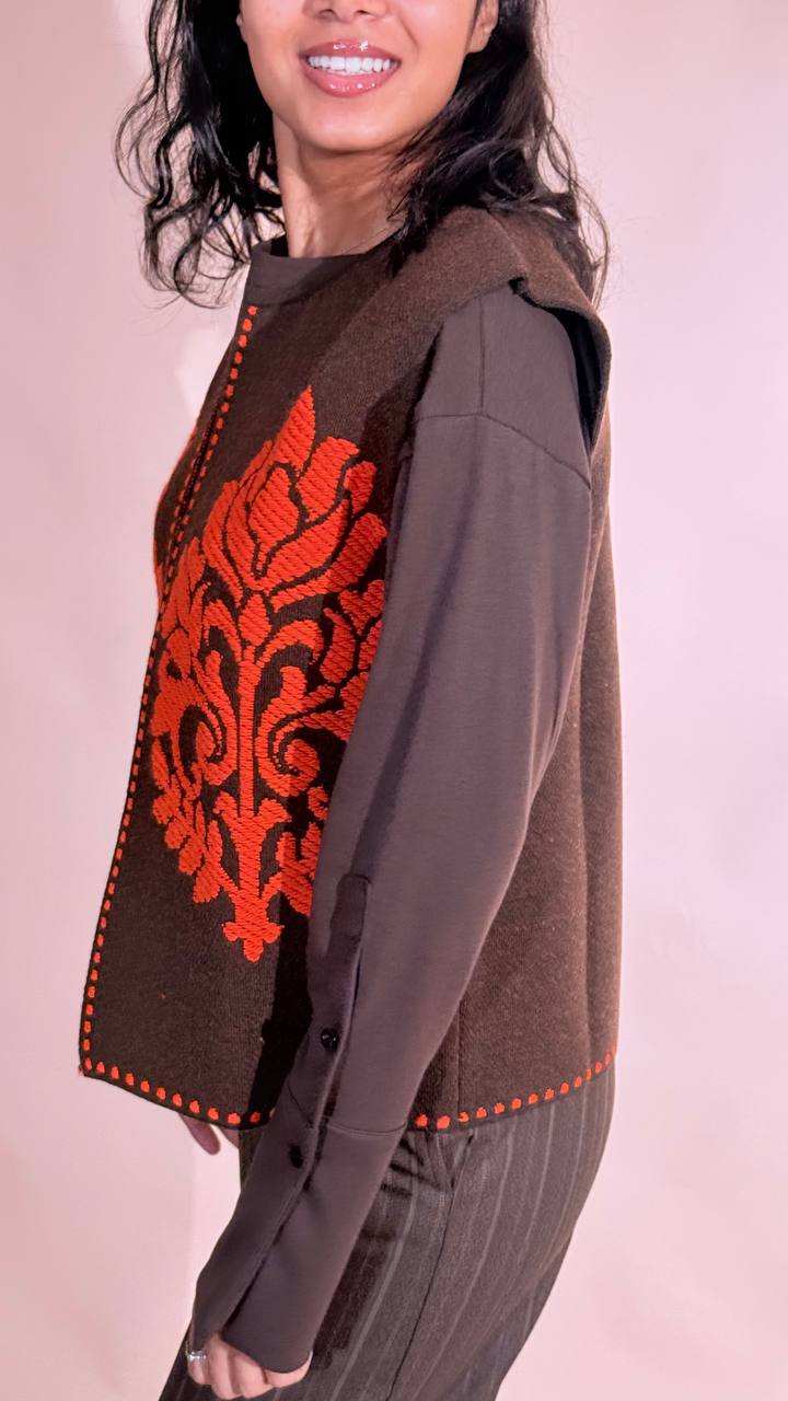 TENSIONE IN Arabesque gilet W6HMG35A400 ARANCIO 